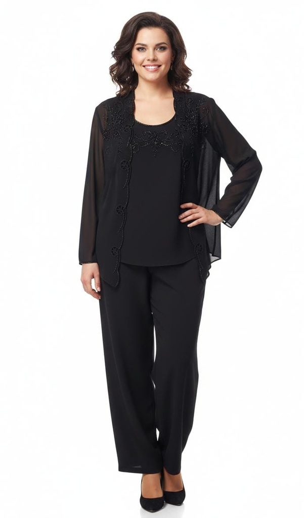 STUDIO TRAJE MUJER 3pzs NEGRO