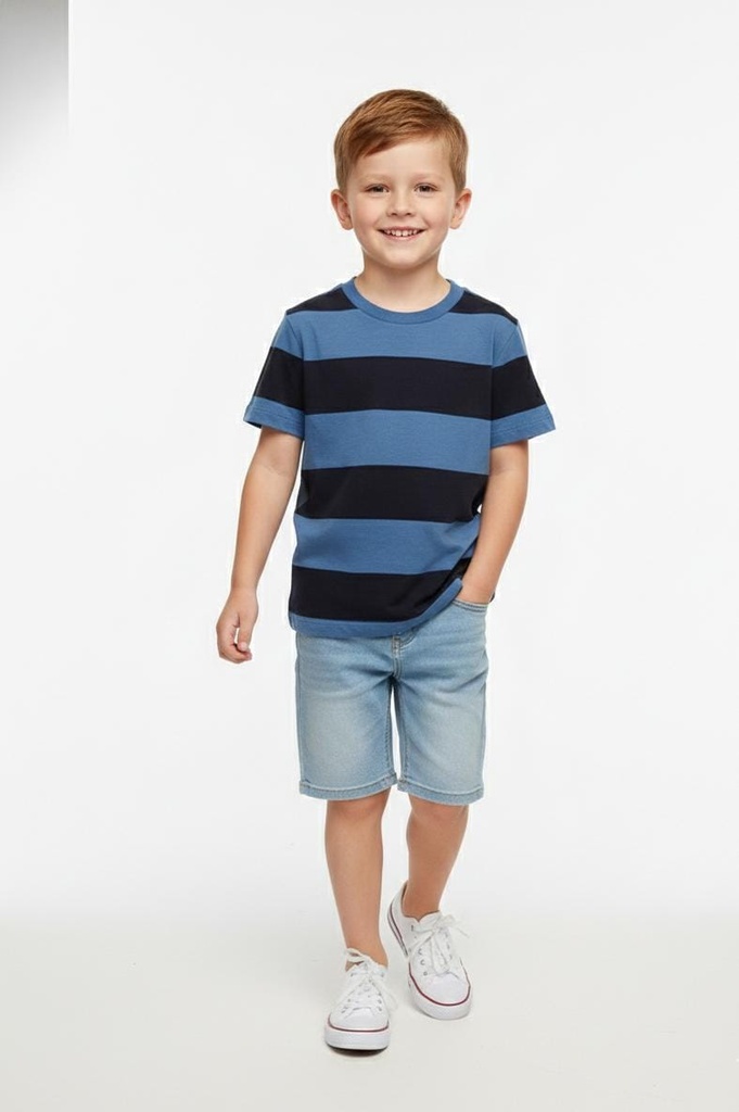OLD NAVY CAMISETA NIÑO AZUL -AZUL M