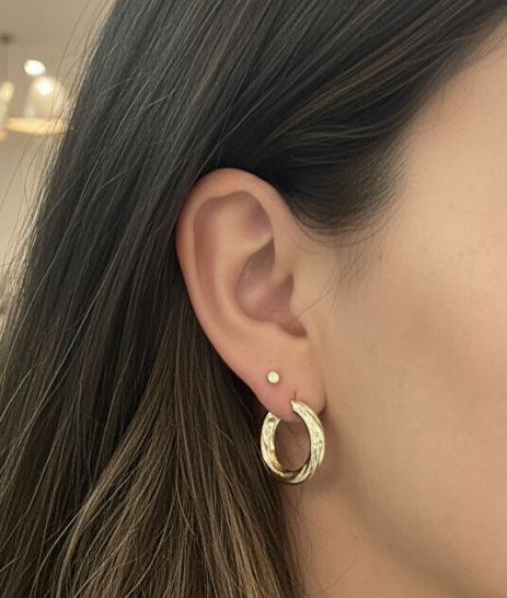 ARGOLLA ENCHAPE OVALADO DORADO