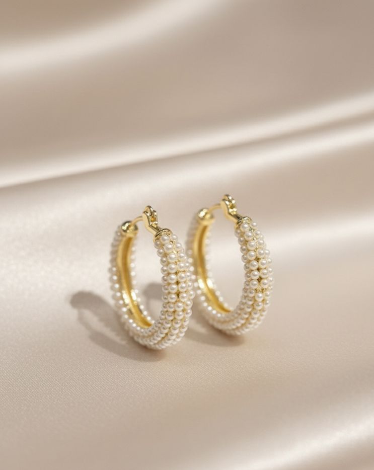 ARGOLLA ENCHAPE DORADO PERLAS