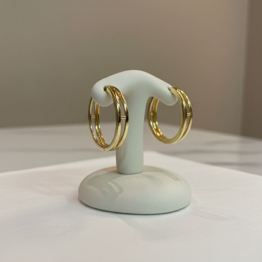 ARGOLLA ENCHAPE DORADO OVALADO