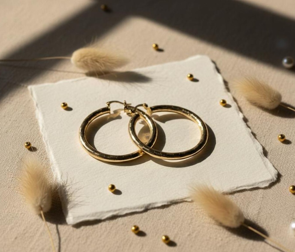 ARETES ARGOLLA MEDI.ENCHAPE