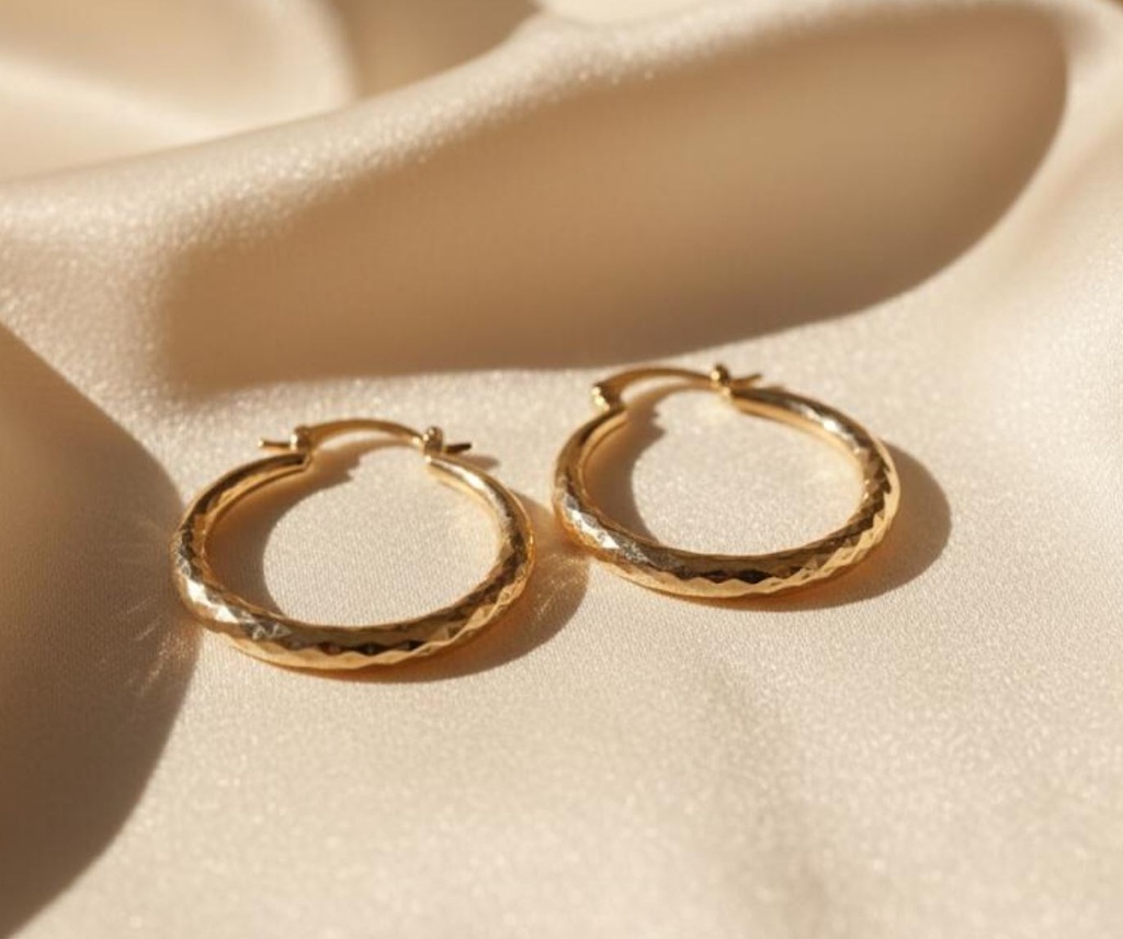 ARETES ARGOLLA MEDIANO ENCHAPE