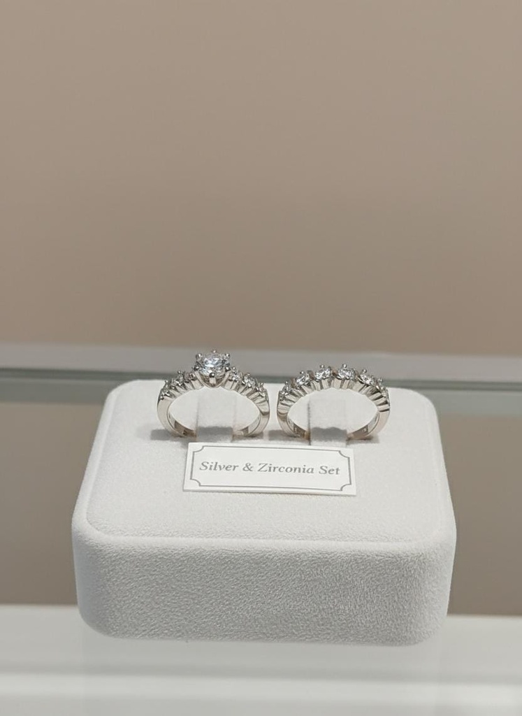 ANILLOS PLATA MUJER 2PZS