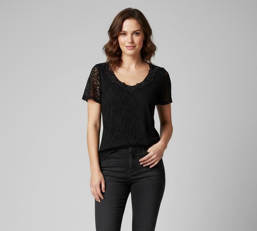 TESSORI BLUSA MUJER NEGRO DF-28SL