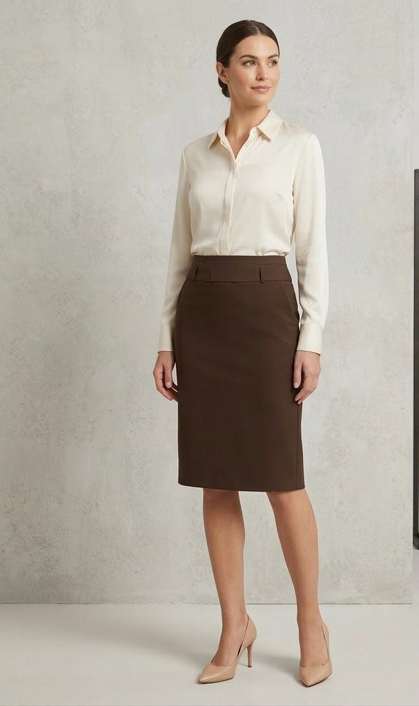 DAZZ FALDA MUJER CAFE D13444-1