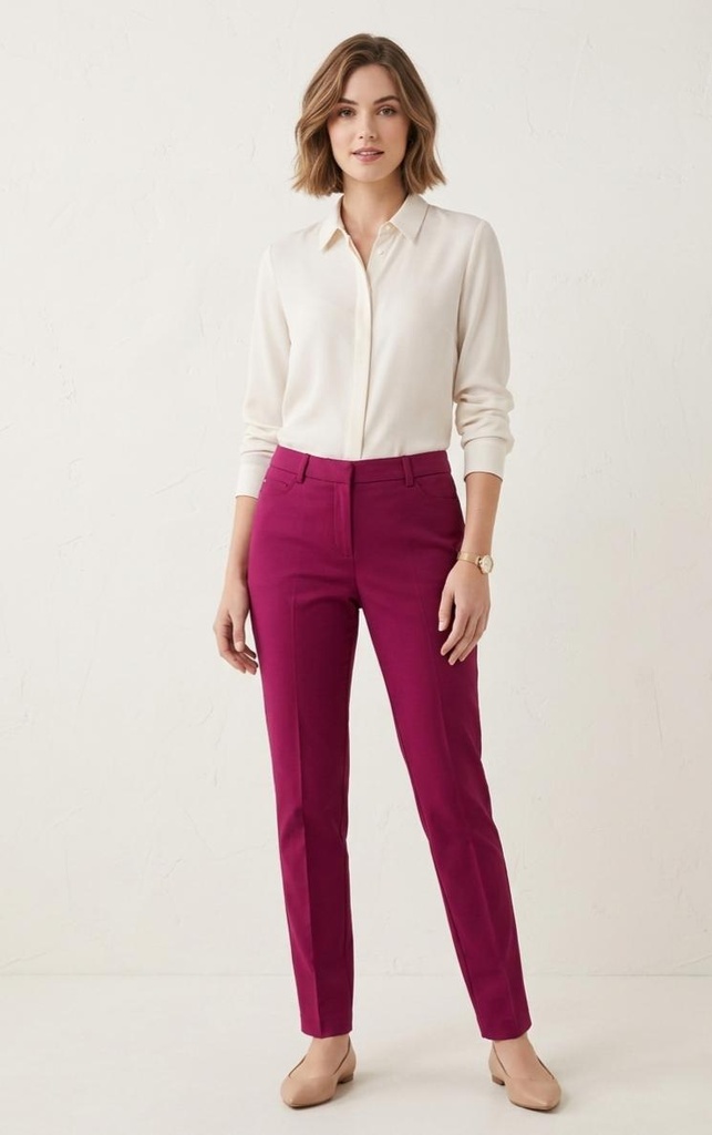 DAVID ASH PANTALON FORMAL BERRY