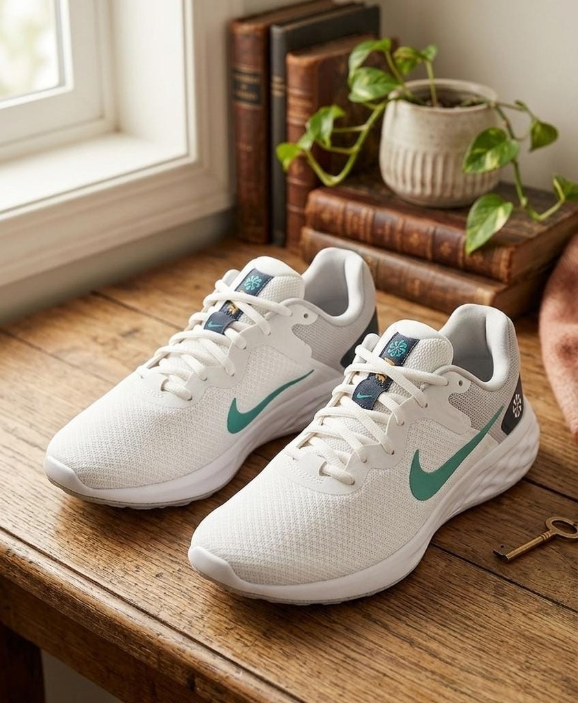 NIKE TENIS BLANCO-VERDE-GRIS DE MUJER
