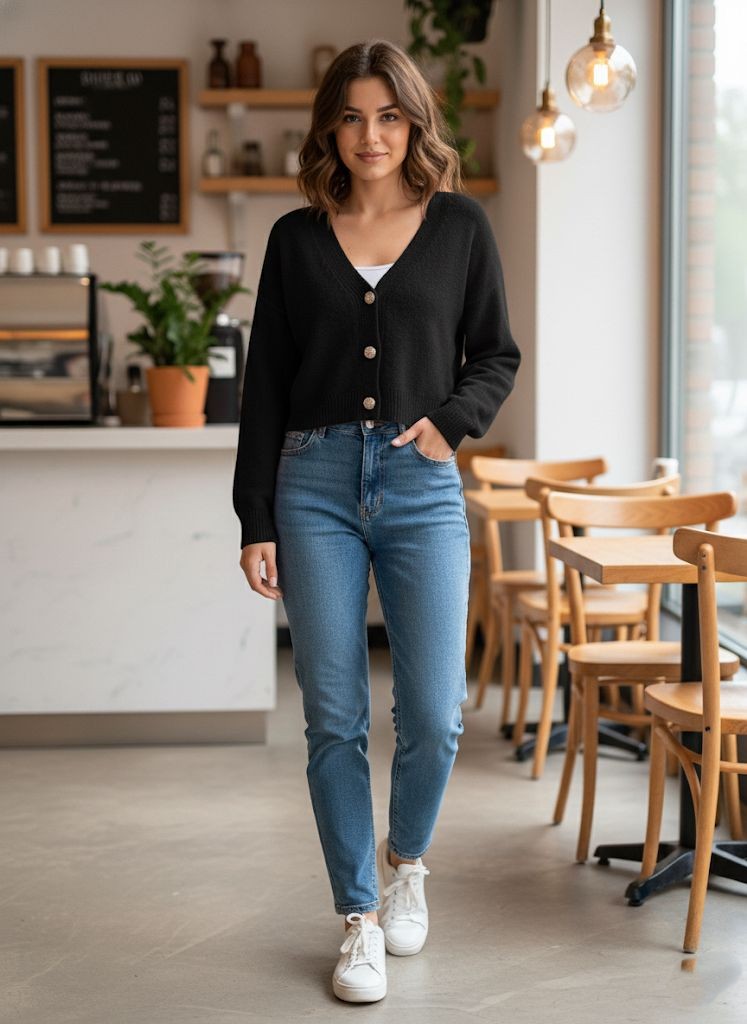 DOUBLE ZERO SUETER NEGRO MUJER