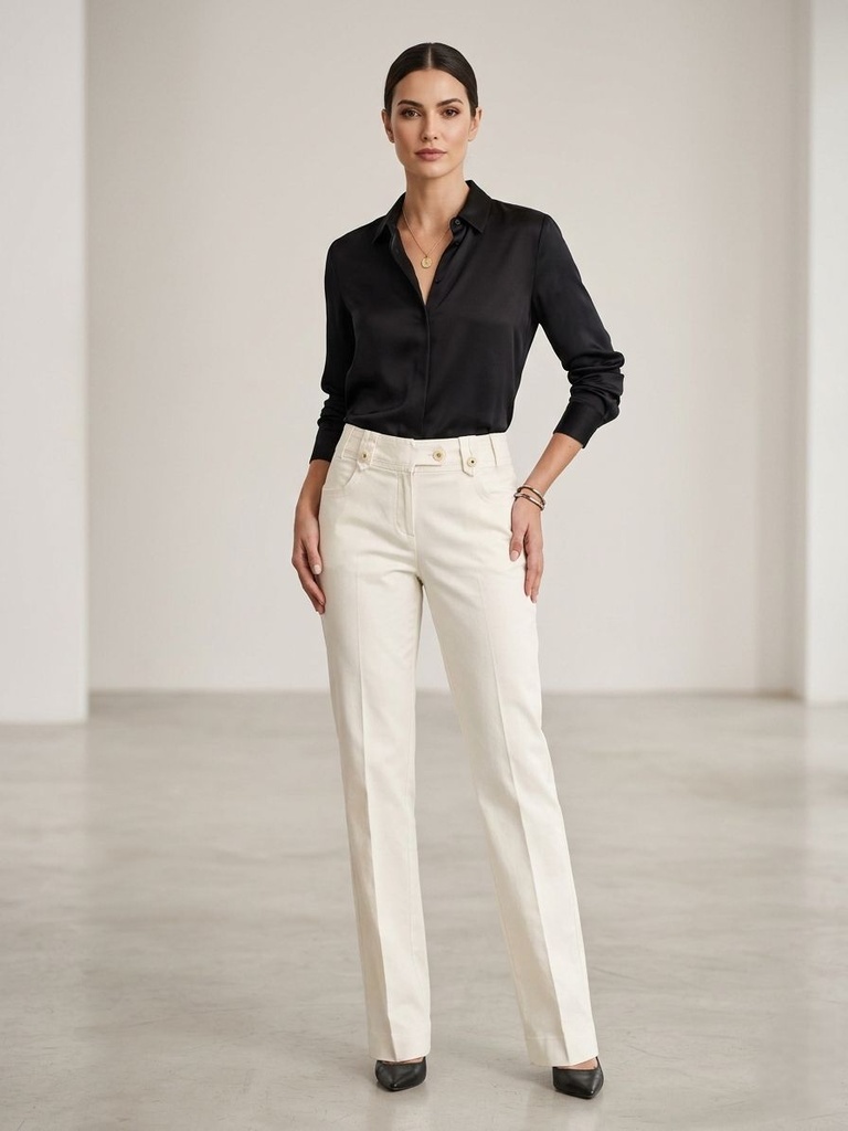 SHARAGANO PANTALON FORMAL BLANCO HT9F1B952B