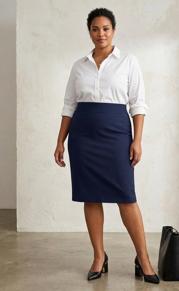 CHECK IT OUT FALDA MUJER AZUL MARINO