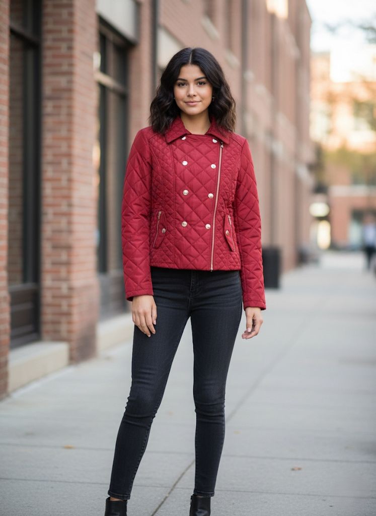 NESLAY DESIGN CHUMPA MUJER ROJO VINO