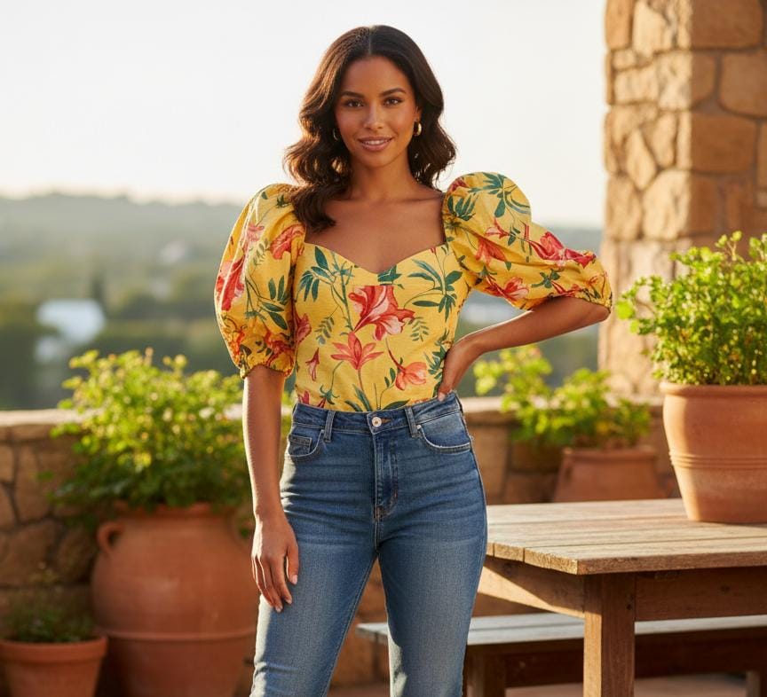 LULUMARI BLUSA MUJER MONTAZA FLORES