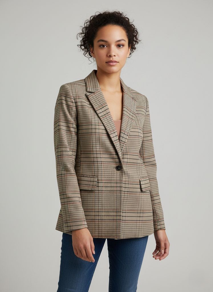 SHERO BLAZER CAFE-CUADRIC MUJER