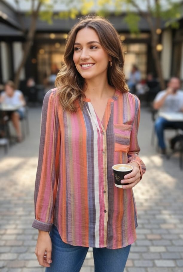 ZAC&RACHEL BLUSA RAYAS MULTICOLORES