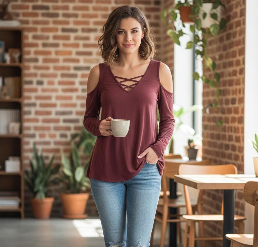 ACTIVE BLUSA MUJER OCRE T3055O