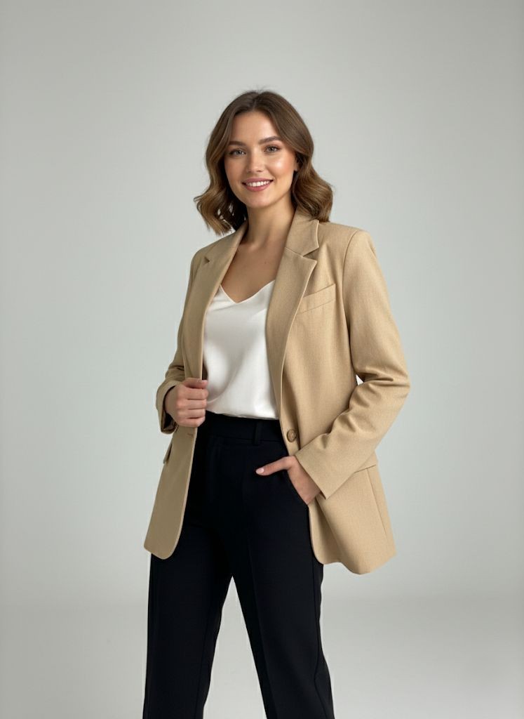 STUDIO FALDA KHAKI MUJER