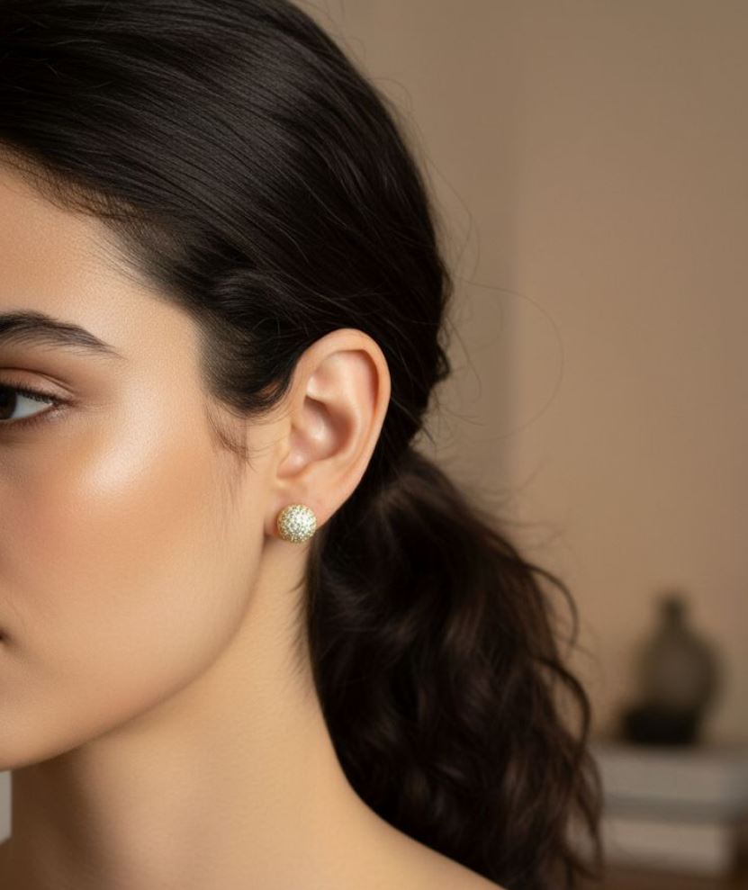 ARETES BRILLANTES DORADOS