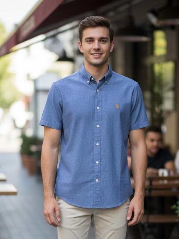 POLO CAMISA AZUL MARINO HOMBRE 11D563ZLA