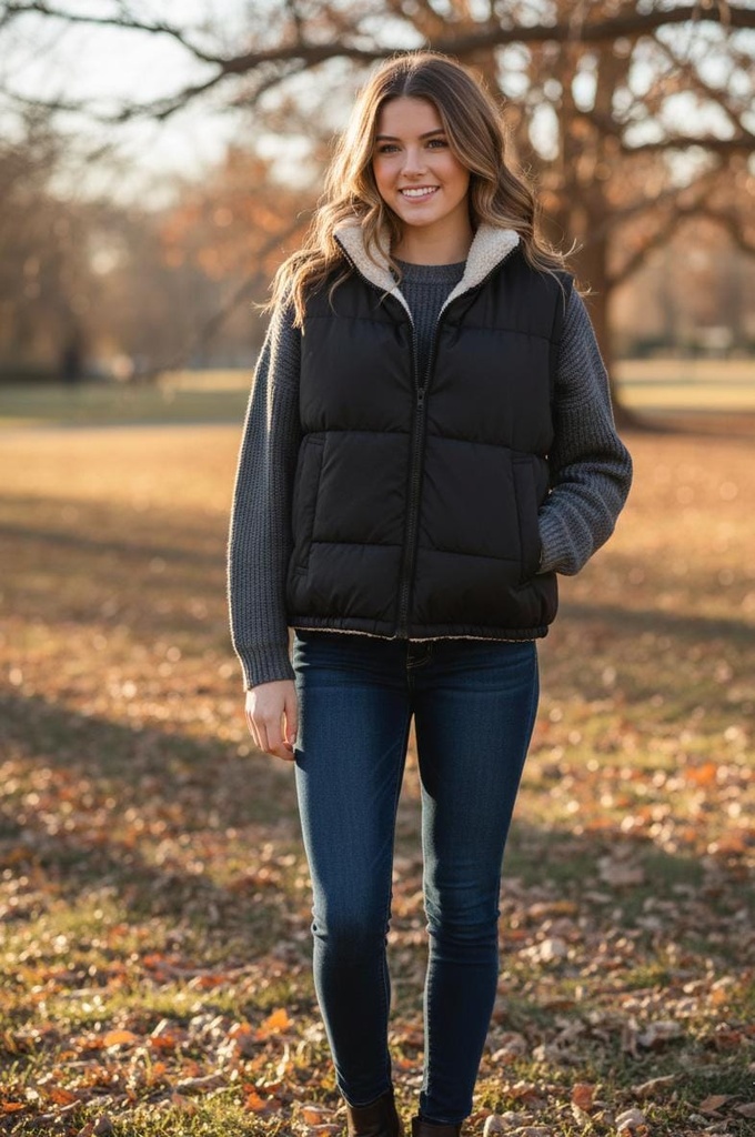 ACTIVE CHALECO NEGRO REVERSIBLE J14045