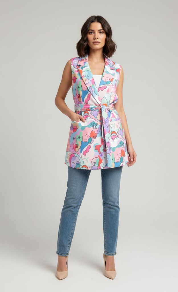 PASTEL BLAZER S/MANGA MUJER CLRS JJ3082