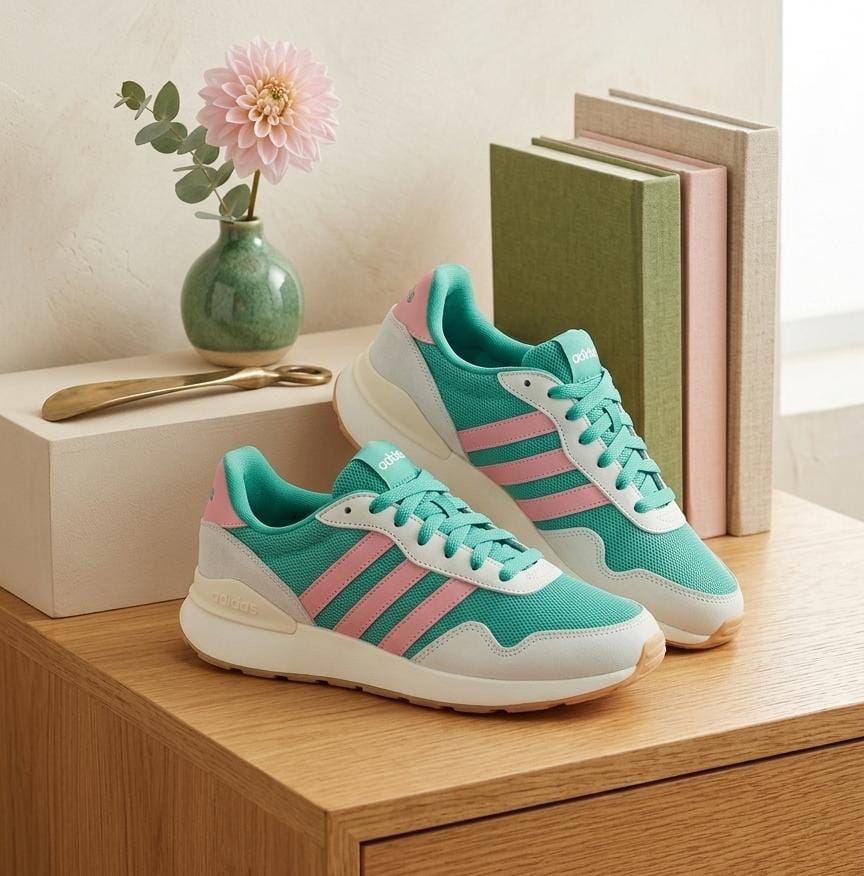 ADIDAS TENIS VERDE-GRIS- ROSA MUJER  JR6631