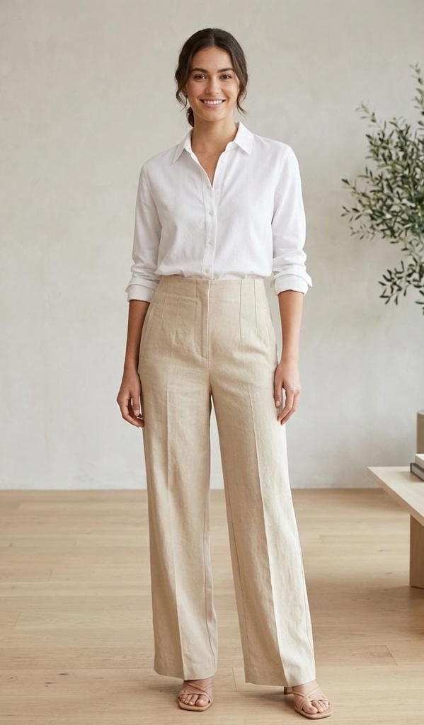 ACTIVE PANTALON BEIGE CAMPANA MUJER P14240B