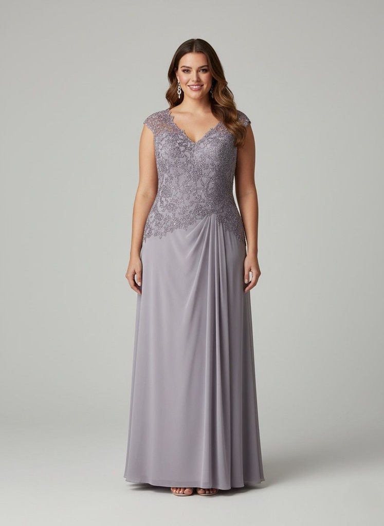 RINA DOMINTELA VESTIDO LILA BRILLANTE RD2743