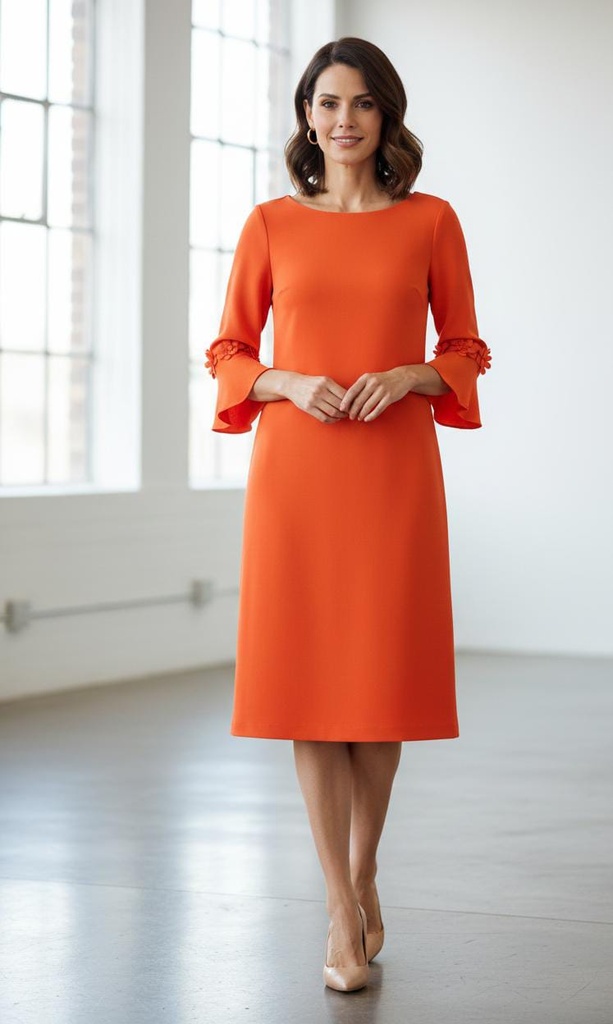 STRETCH VESTIDO NARANJA MUJER SCS27T