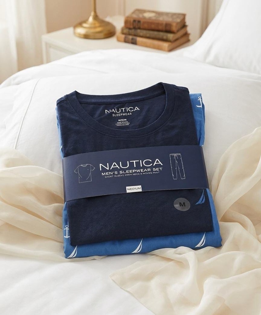 NAUTICA PIJAMAS 2PZS AZUL M. HOMBRE SPJ502