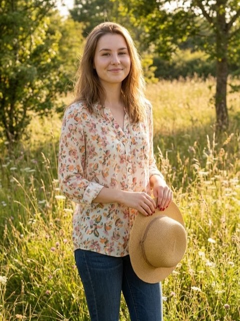 ZAC&RACHEL BLUSA CELESTE FLORES CLRS ST814N5X1C