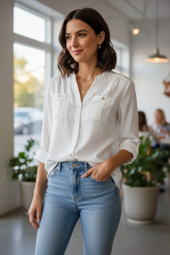 ZAC&RACHEL BLUSA BLANCO MUJER ST81C634K