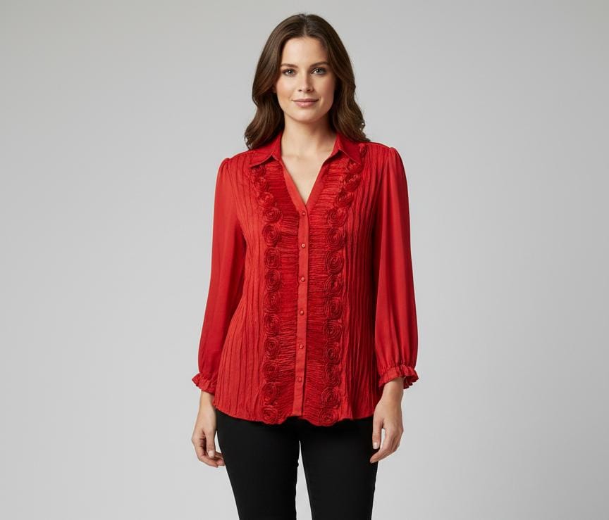 SIGNATURE BLUSA MUJER ROJA ST81G21R8