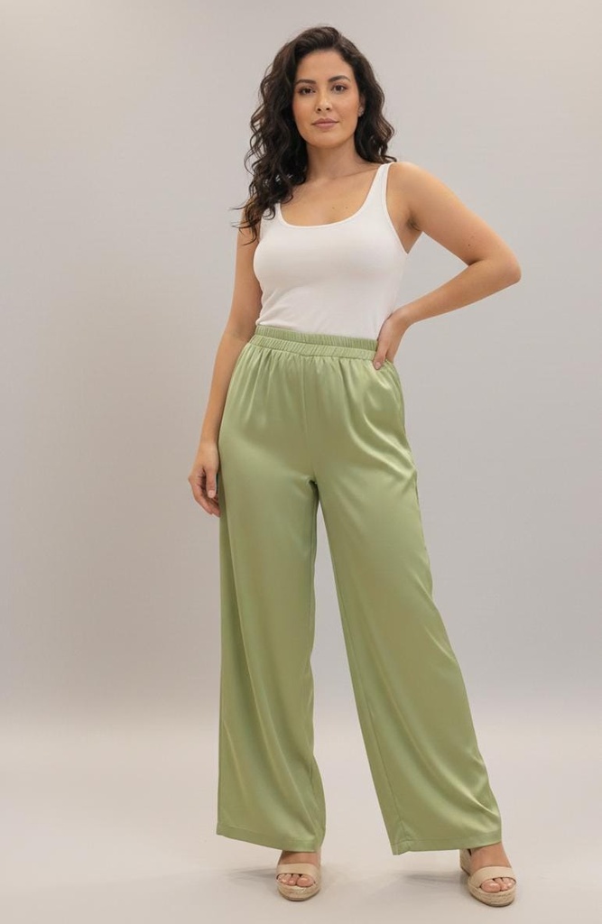 DNA PANTALON TELA VERDE TIERNO SATIN 1463P22098V