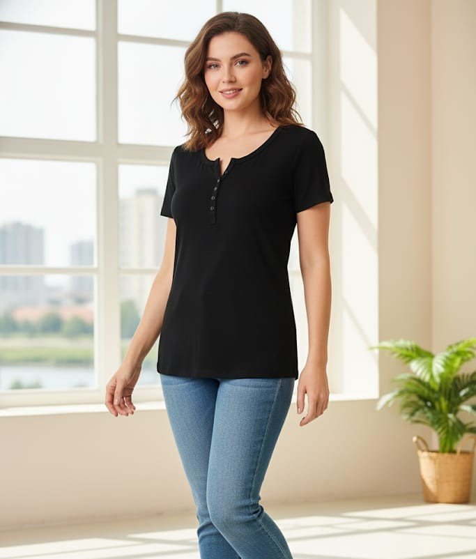 ACTIVE CAMISETA MUJER NEGRO BL00039