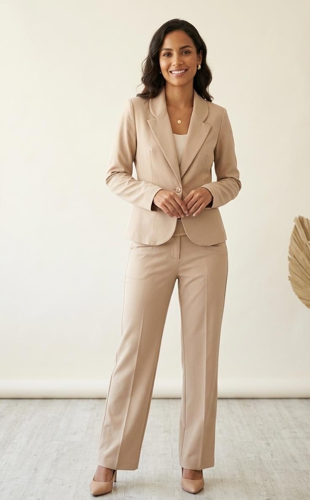 DAZZ CHAQUETA-PANTALON BEIGE 2pzsB D50937B