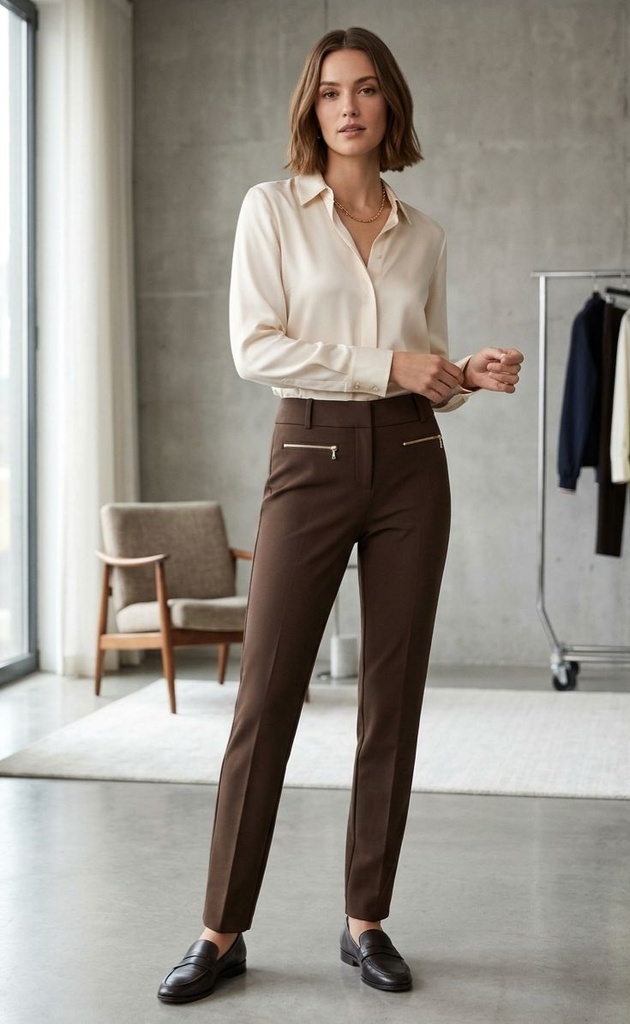 DAVID ASH PANTALON FORMAL CAFE DA10513PC