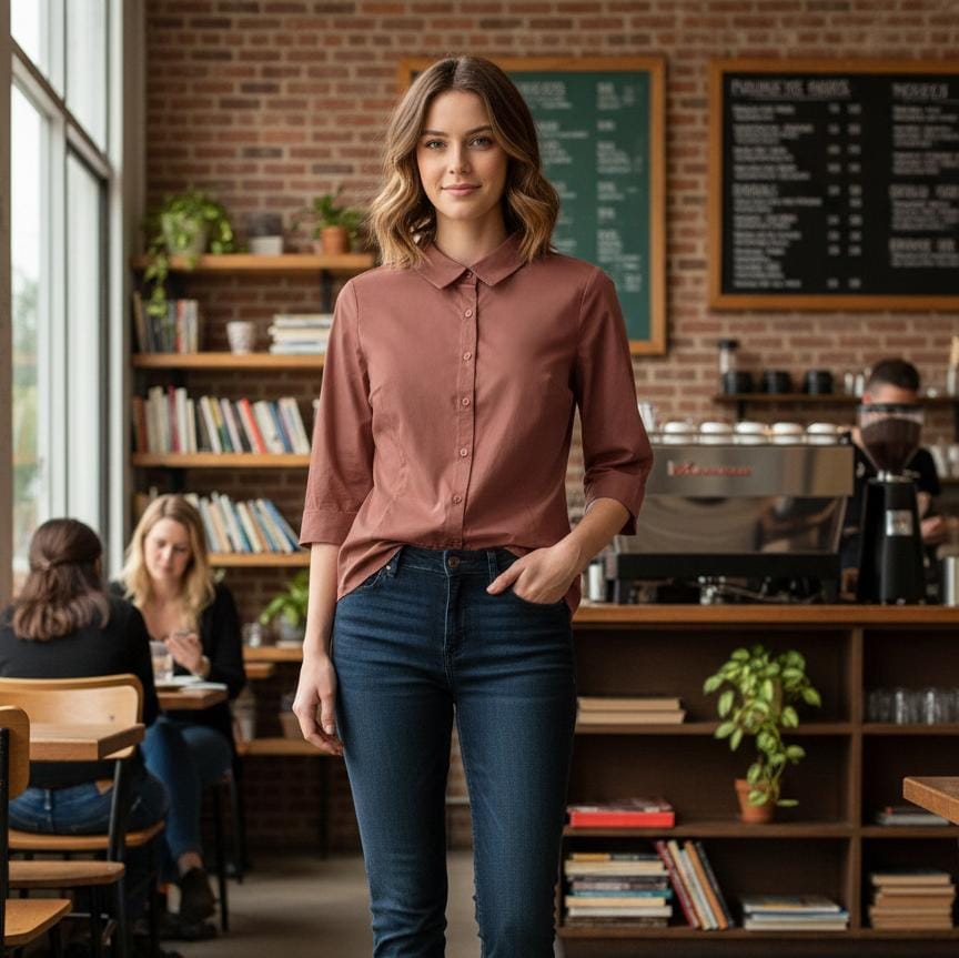 ACTIVE BLUSA MUJER TERRACOTA T2564T