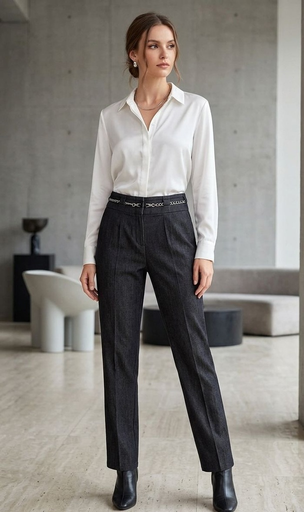 FOCUS 2000 PANTALON FORMAL NEGRO 2998P