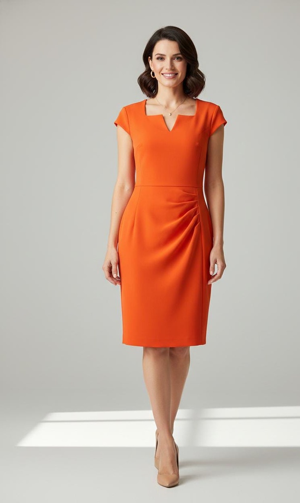 TAHARI VESTIDO NARANJA MUJER 2AM215
