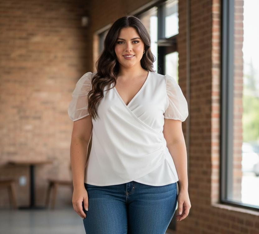 KLAXONS BLUSA MUJER BLANCO PLUS T6646BB