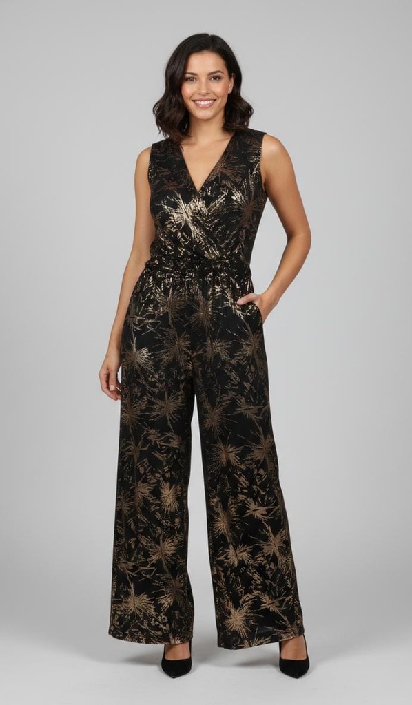 MAIA JUMPSUIT NEGRO-DORADO MUJER DR52732JP