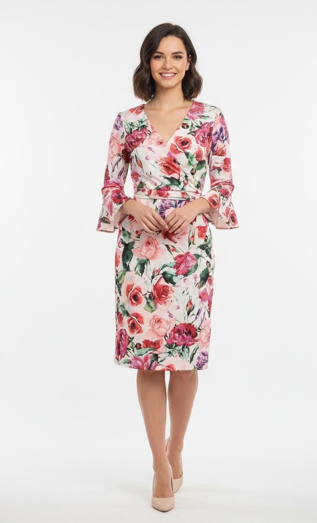 DONNA RICCO VESTIDO FLORS ROSA DR52918