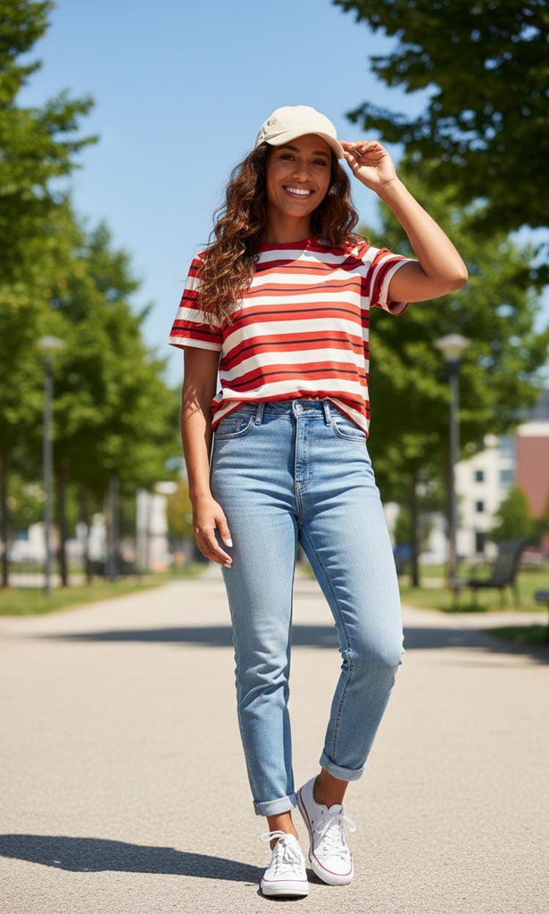 TOMMY H. CAMISETA MUJER ROJA XW05472R