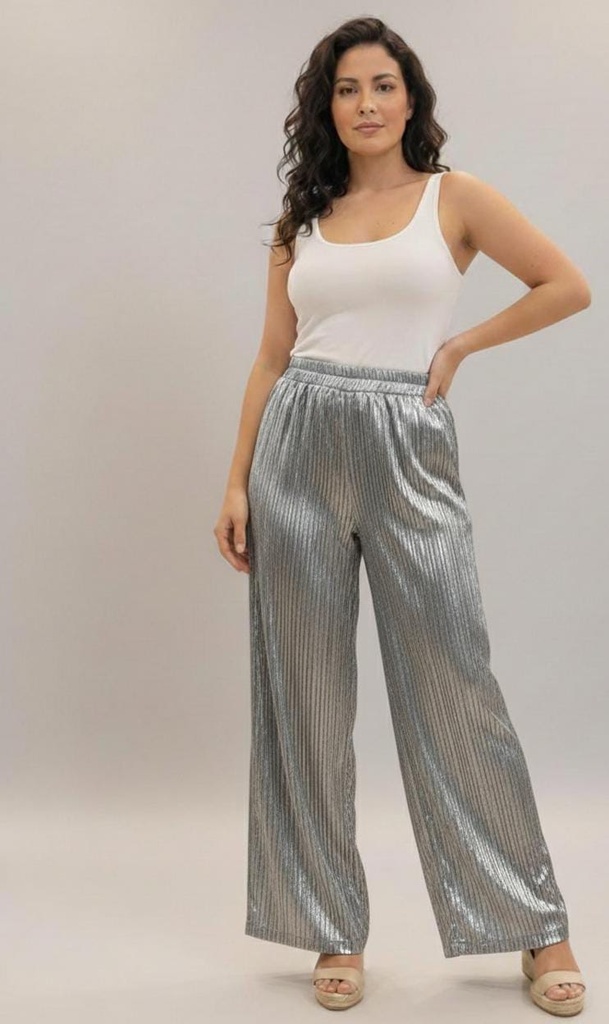 GLAM PANTALON PLATEADO GP7020