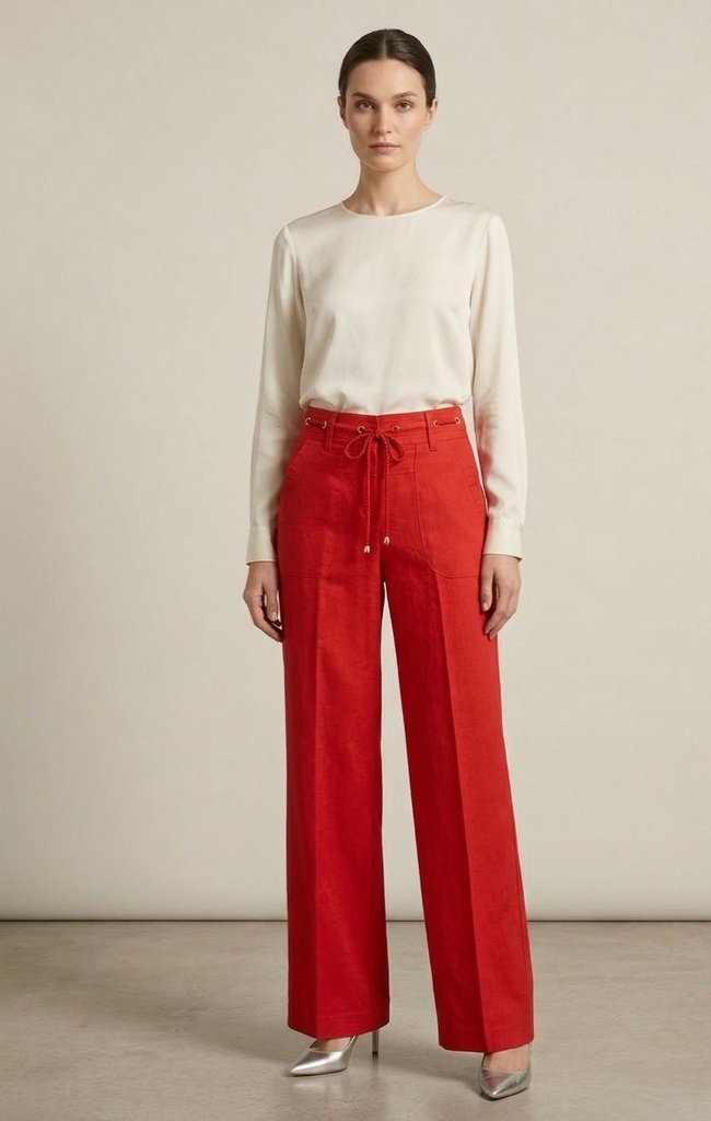 SHARAGANO PANTALON FORMAL NARANJA H20421