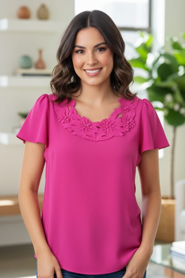 TOGETHER BLUSA FUCHSIA 3761F