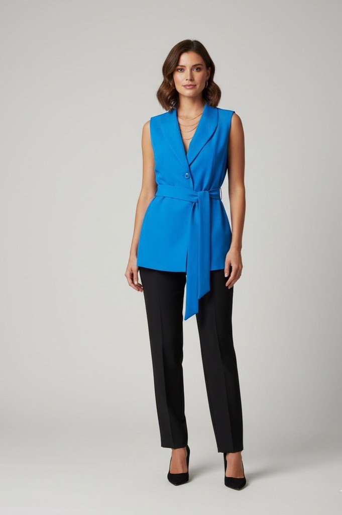 MICHEL CHALECO AZUL TURQUEZA-FAJA 70808T