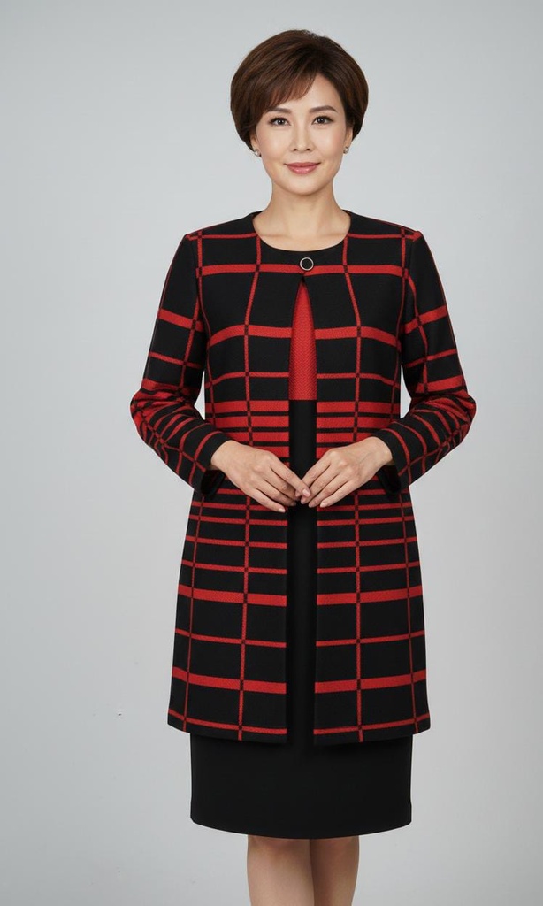 DANNY VESTIDO-CHAQUETA NEGRO-OCRE 27261M