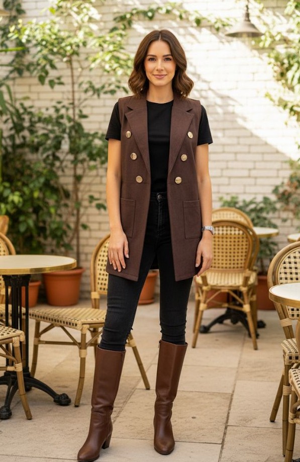 MILANO CHALECO CAFE MUJER 16826703